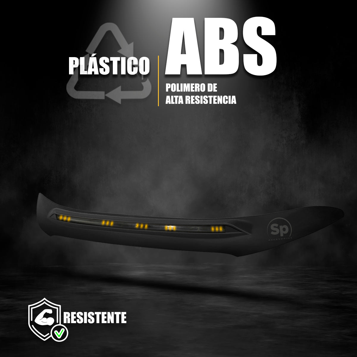 DEFLECTOR BOTA AGUAS CON LUCES LED PARA FORD RANGER 2016 - 2022