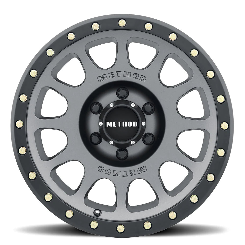 RINES METHOD MR704 17X8.5 6X5.5 ET0 CB106.25 TITANIUM - MATTE BLACK LIP