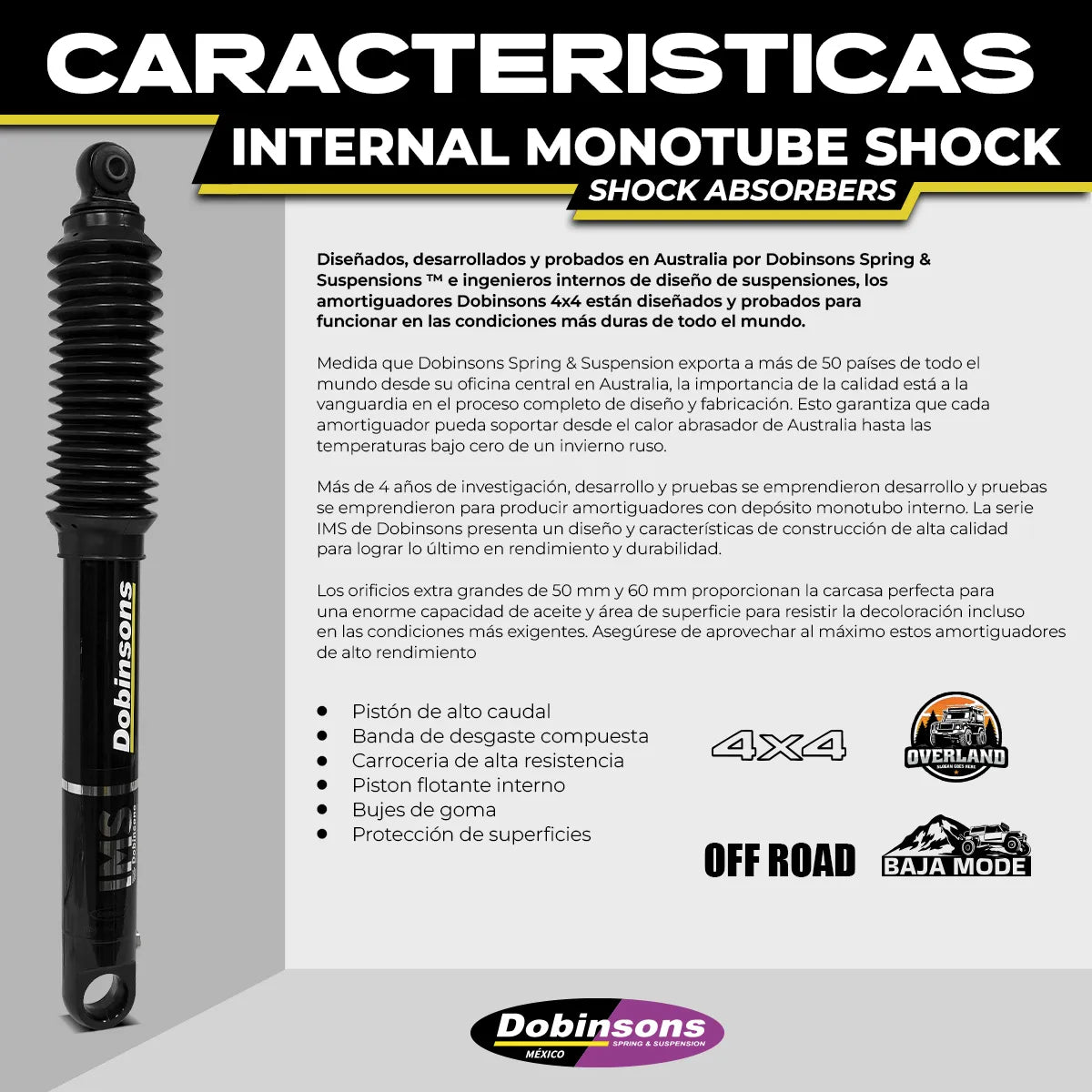 Amortiguador Trasero Dobinsons Monotubo Mitsubishi L200 2024