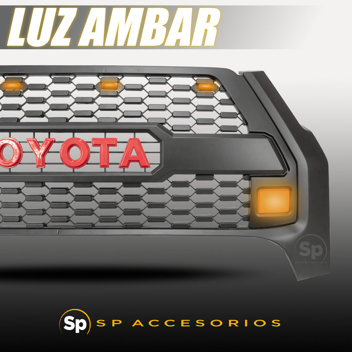 PARRILLA TIPO TRD PARA TOYOTA HILUX REVO LÍNEA NUEVA 2021 - 2023