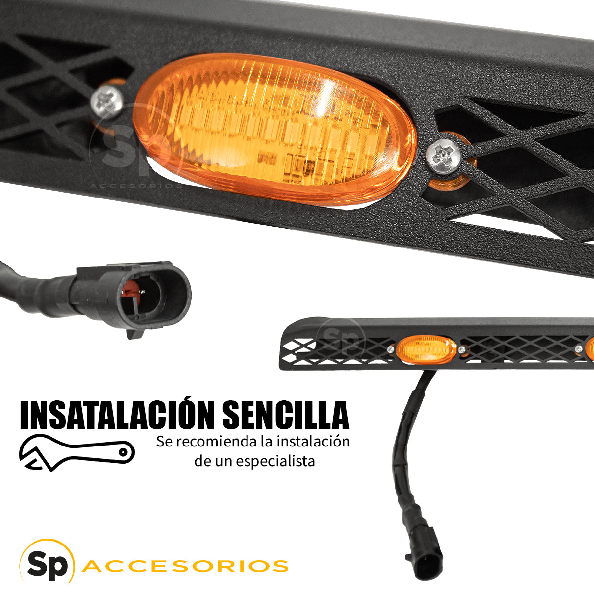 VISTA DE COFRE CON LUZ LED ÁMBAR PARA TOYOTA FJ CRUISER 2007 - 2017
