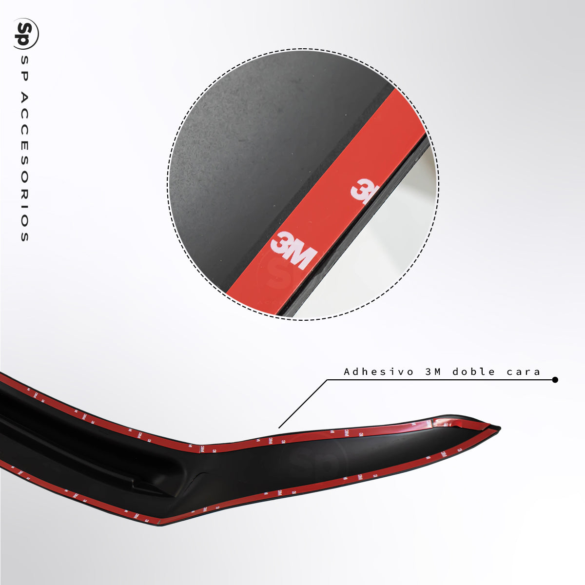 DEFLECTOR BOTA AGUAS DE COFRE CON LUZ LED PARA TOYOTA HILUX 2016 - 2023