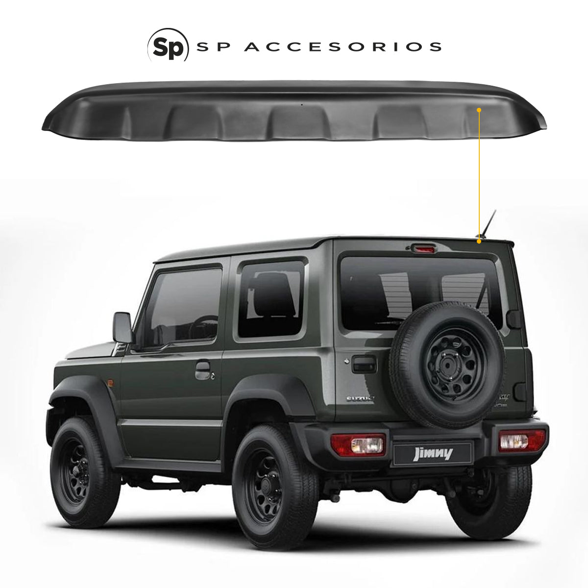 SPOILER DE TECHO TIPO BRABUS GWAGON PARA SUZUKI JIMNY 2020 - 2024