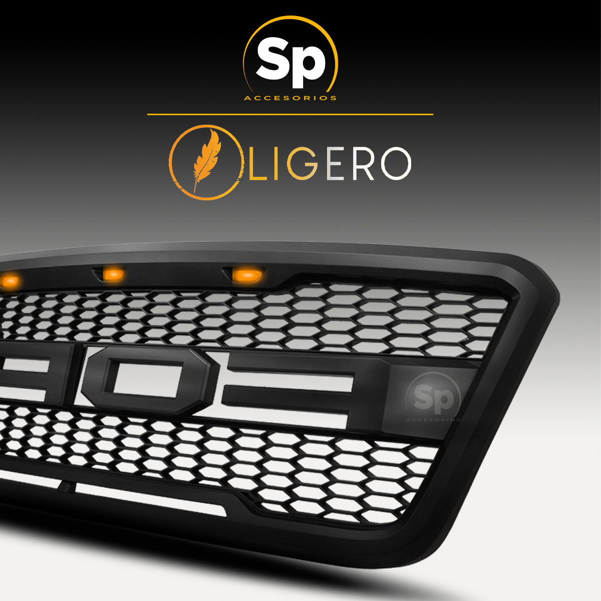 PARRILLA CON LEDS FORD LOBO F150 RAPTOR 2004 A 2008