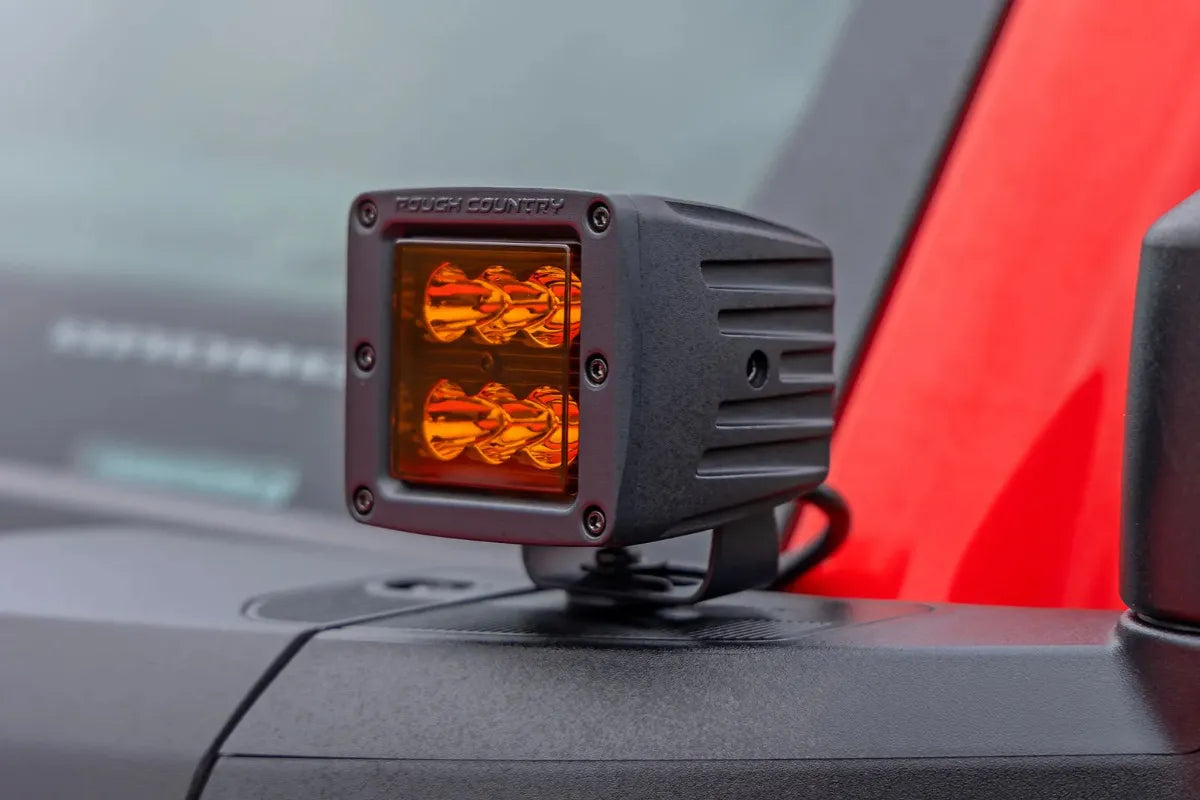 Par De Faros Modulo Led Ámbar Para Vehiuclos 4x4 Rough