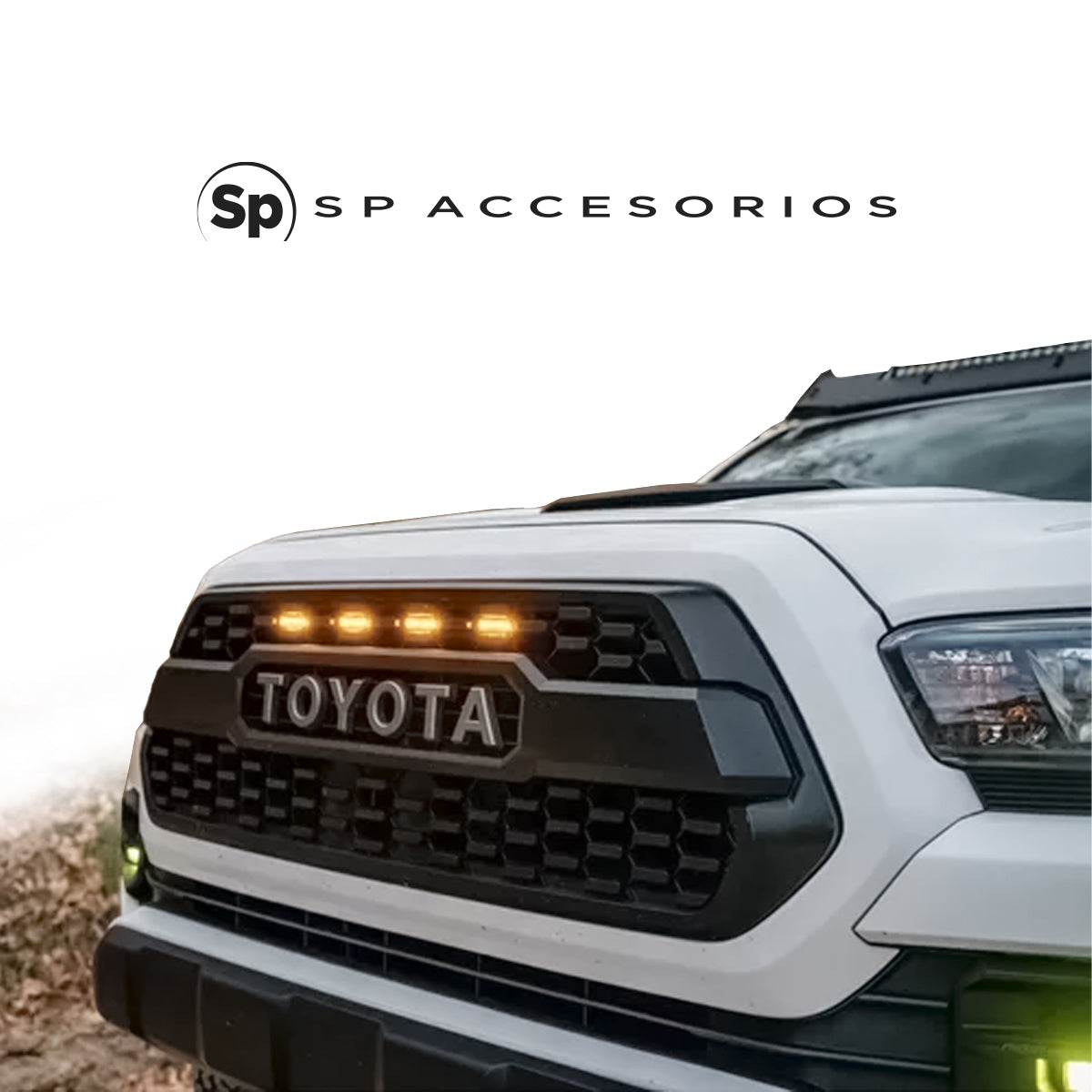 PARRILLA TRD PARA TOYOTA TACOMA 2016-2023 CON LED AMBAR