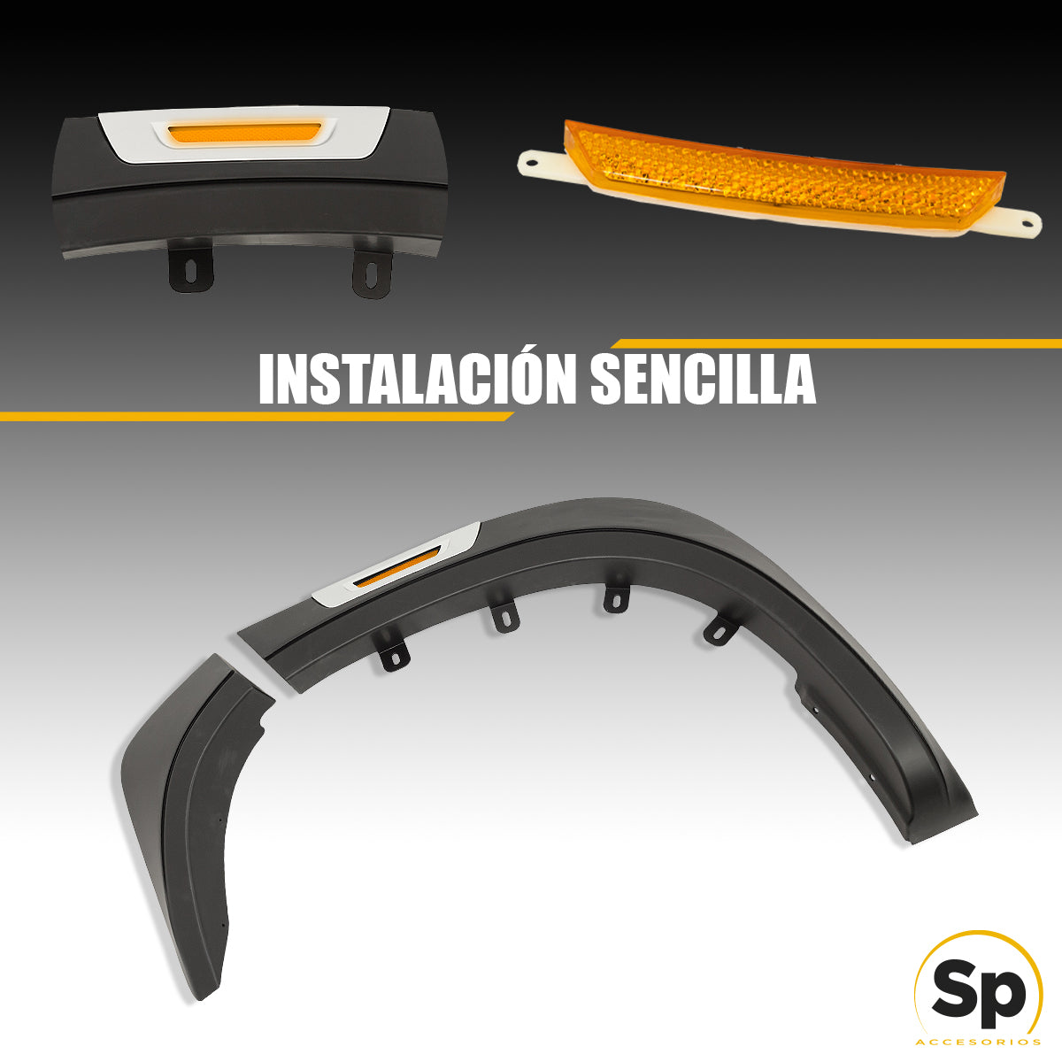 CANTONERAS ABS CON REFLECTOR PARA MITSUBISHI L200 2020 - 2023+