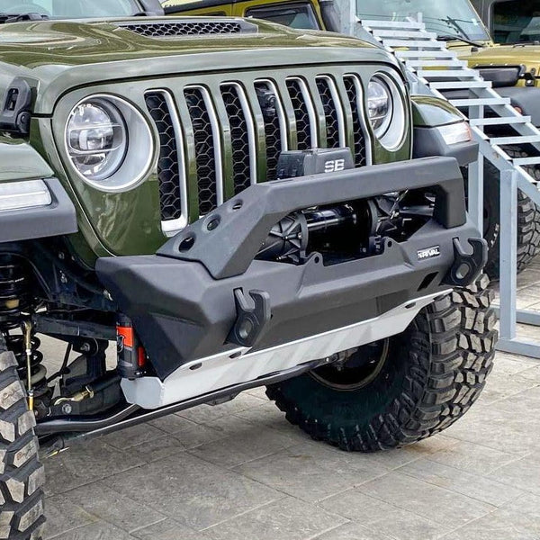 DEFENSA DELANTERA RIVAL DE ALUMINIO STUBBY BUMPER JEEP WRANGLER JL 2018-2024 JK 2007- 2018 GLADIATOR 2020-2024