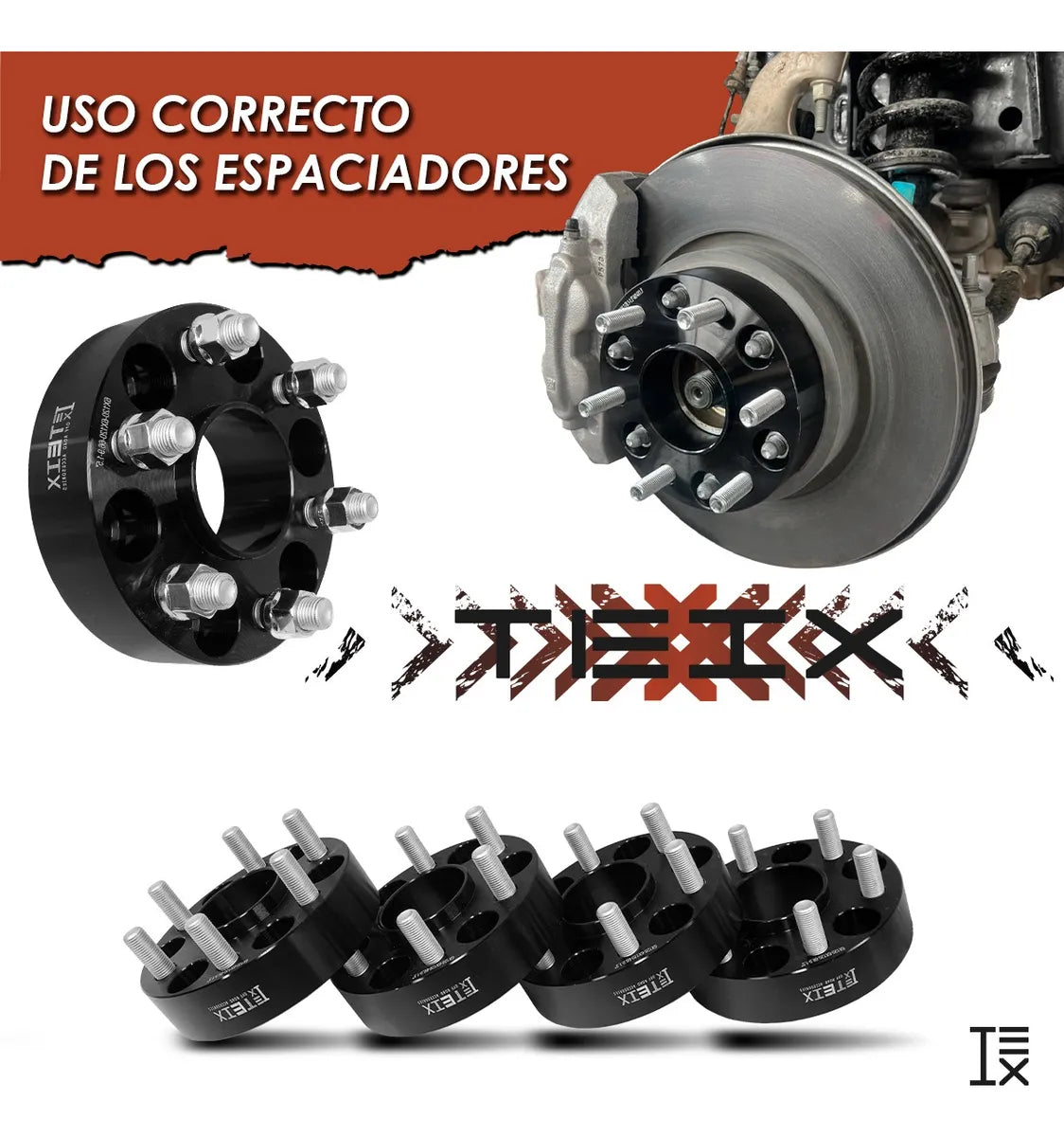 KIT ESPACIADORES TEIX 1.5 PULG PARA CHEVROLET COLORADO 2016  - 2022 6/120