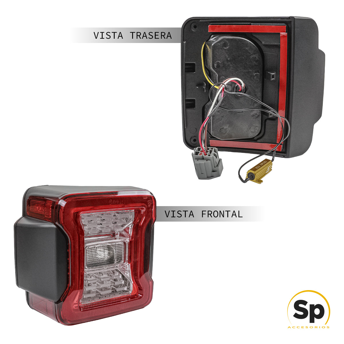 CALAVERAS LED ROJAS JEEP WRANGLER JK 2007 - 2018