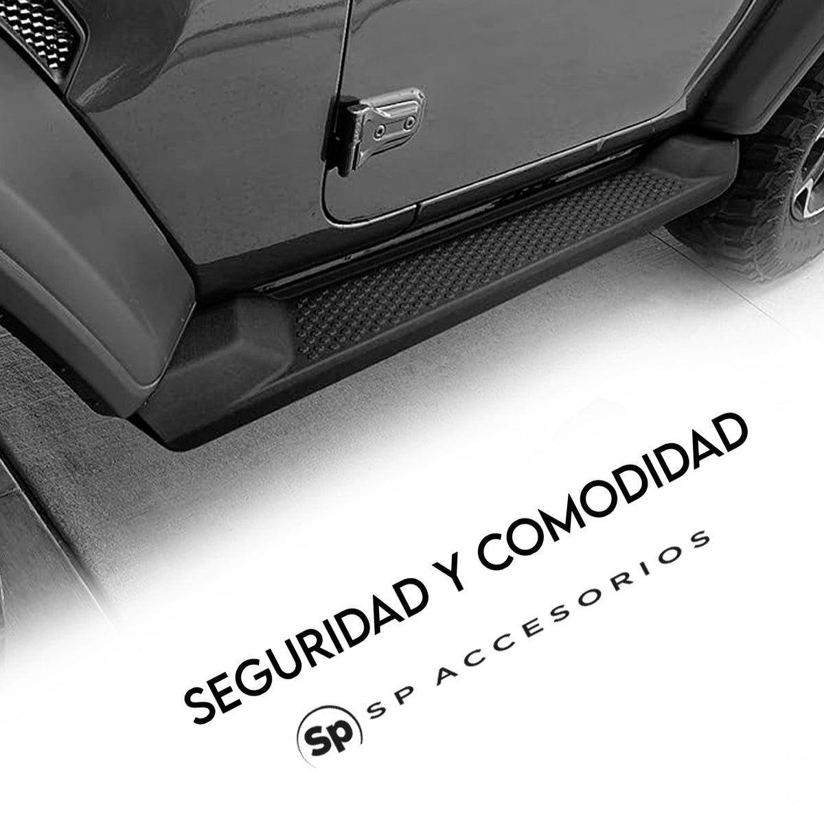 ESTRIBOS LATERALES PARA JEEP WRANGLER JL 2 PUERTAS 2018 - 2024 OEM
