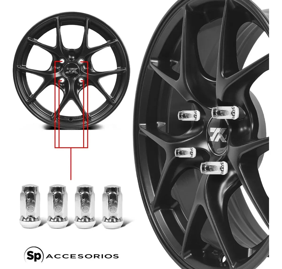 Birlo Tuerca 14x2 Cromada 24pz