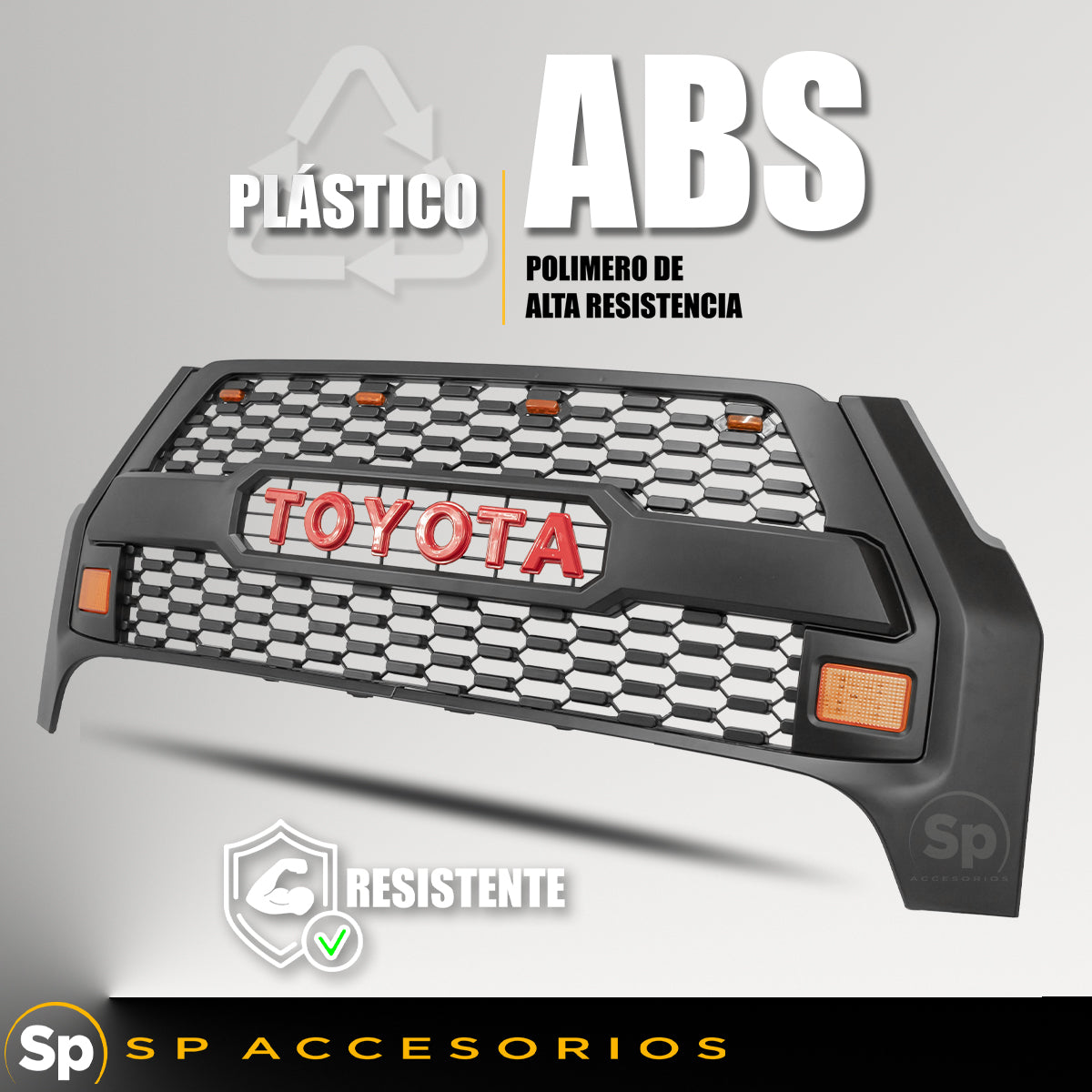 PARRILLA TIPO TRD PARA TOYOTA HILUX REVO LÍNEA NUEVA 2021 - 2023