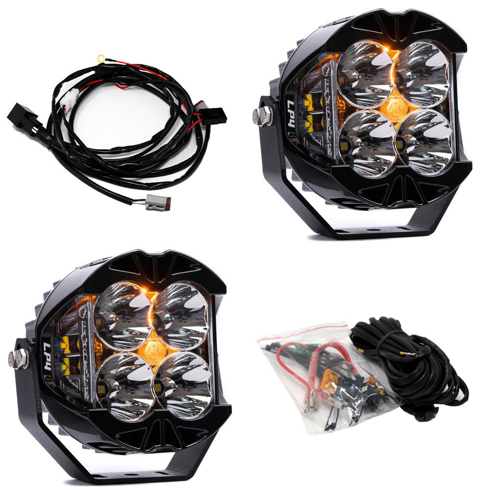 PAR DE FAROS BAJA DESINGS LP4 PRO SPOT LED CLEAR