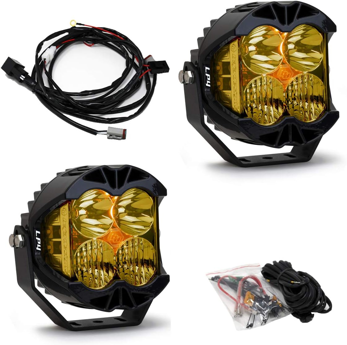 PAR DE FAROS LED BAJA DESIGNS LP4/ CONDUCCION-COMBO/ AMBAR