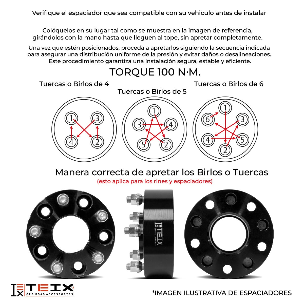 KIT ESPACIADORES 2" 5X139.7 LLANTA CB108 12X1.25