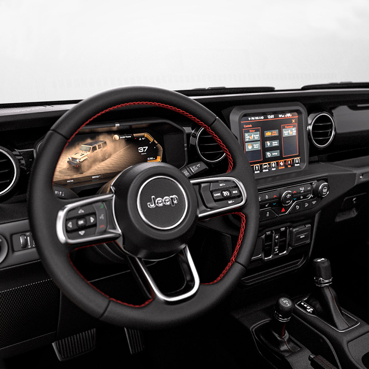 DIGITAL DASHBOARD CAROBOTOR J-PLUS PARA JEEP WRANGLER JL / GLADIADOR JT 2018 - 2023