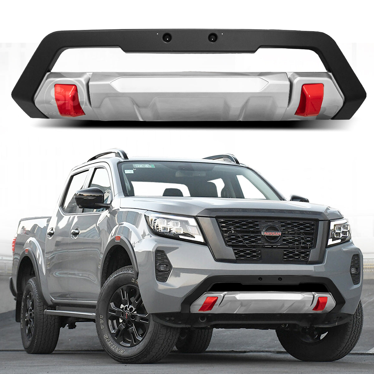 BUMPER BURRERA DEFENSA DELANTERA PARA NISSAN NP300 FRONTIER 2021 - 2023+