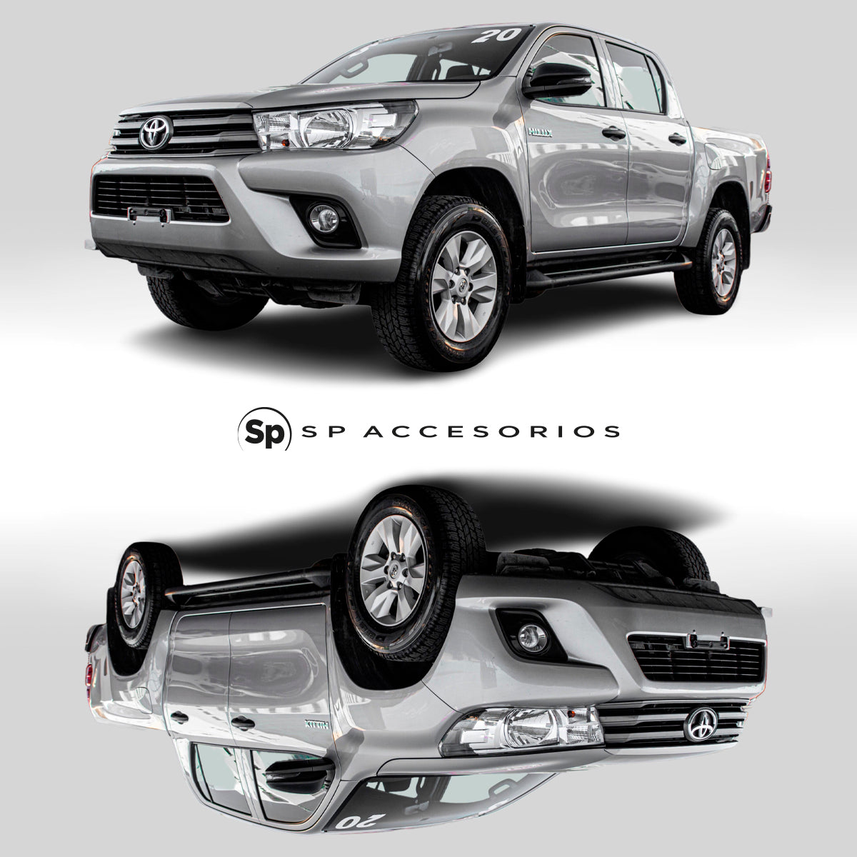 DEFENSA TRASERA PARA TOYOTA HILUX 2016 - 2024
