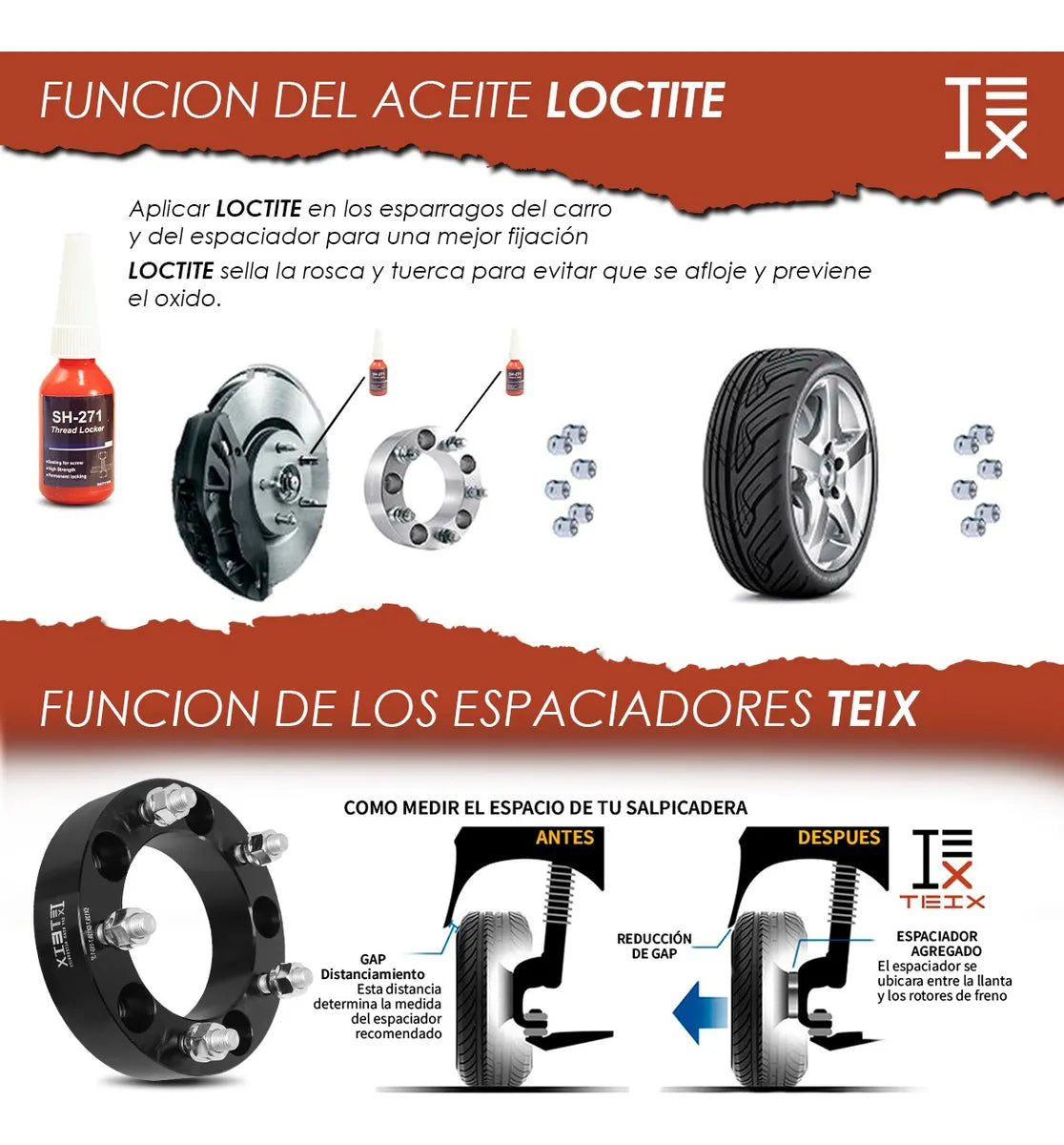 Kit Espaciadores Suzuki Jimny 2019-2023/ Suzuki Grand vitara y Escudo 98-2005/ Suzuki sidekick 89-98/ Suzuki Samurai 84-97/ Chevrolet Geo Tracker 89-98/ Chevrolet Tracker 99-2004/ 1.5 PuLG 5/139 Llanta Cb110