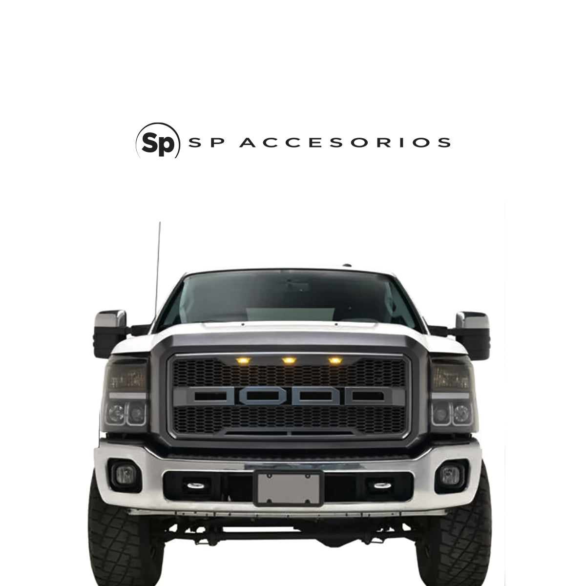 PARRILLA TIPO RAPTOR CON LEDS AMBAR PARA FORD F-250 F- 350 2011 - 2016
