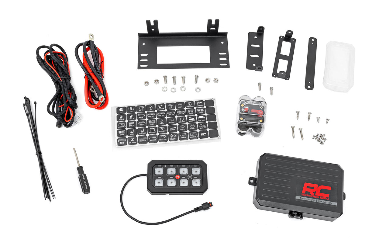Panel Interruptores RC 8 Vías RGB Bluetooth Multifunción