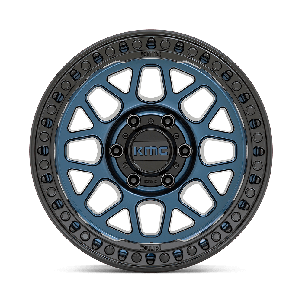 RINES KMC 17X9 6X139.7 CB106.1 ET0  KM549 GRS MIDNIGHT BLUE W/ GLOSS BLACK LIP