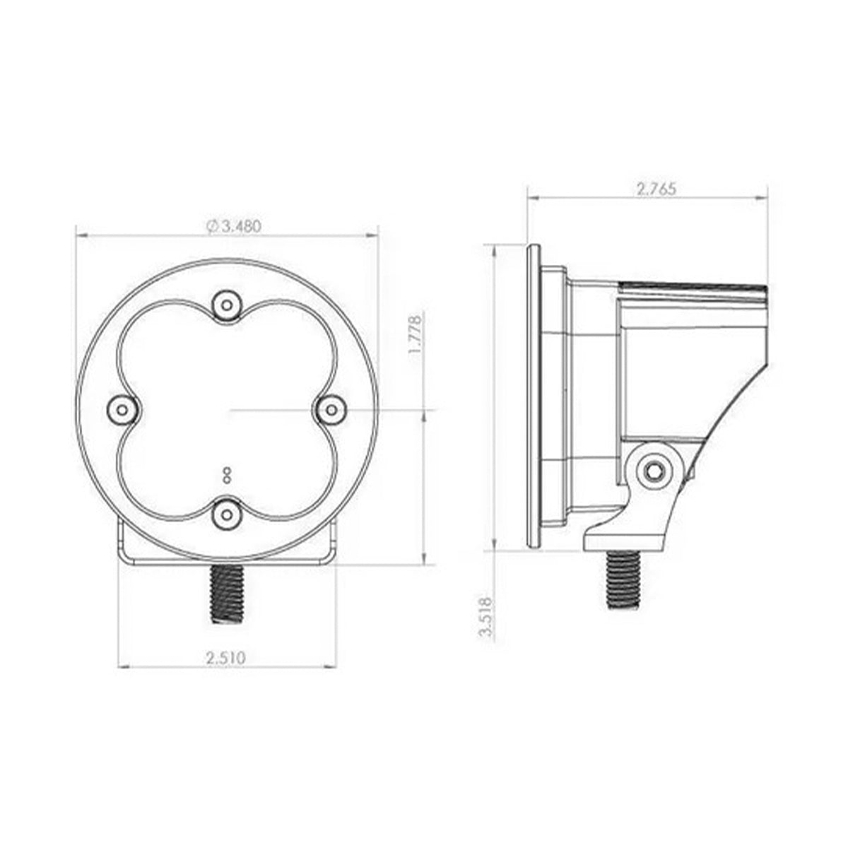 BAJA DESING FARO LED DUALLY SQUADRON R SPORT DRIVING BLANCO