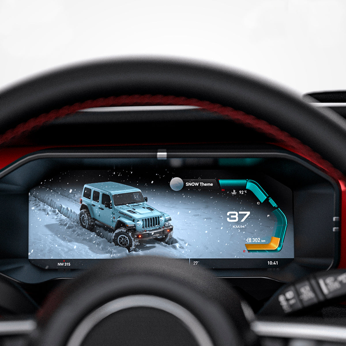 DIGITAL DASHBOARD CAROBOTOR J-PLUS PARA JEEP WRANGLER JL / GLADIADOR JT 2018 - 2023