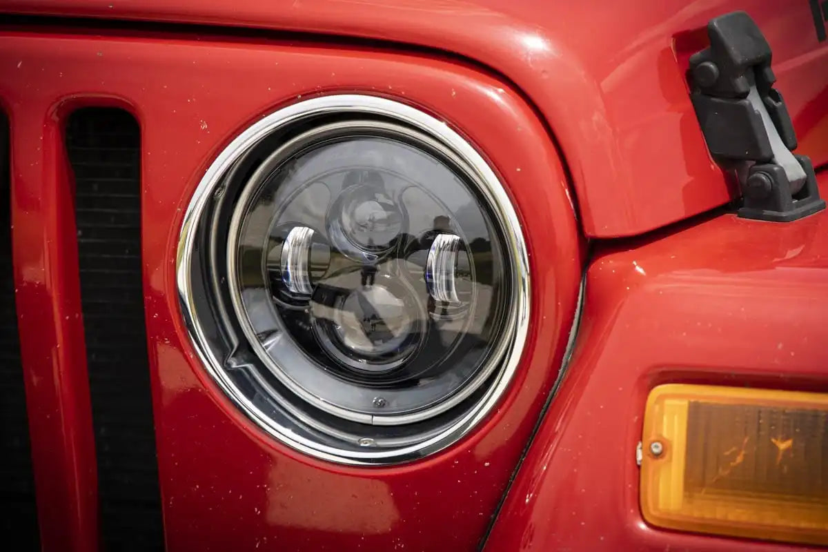 PAR DE FAROS DE 7 PULGADAS PARA JEEP WRANGLER JK (07-18) Y WRANGLER TJ (97-06)