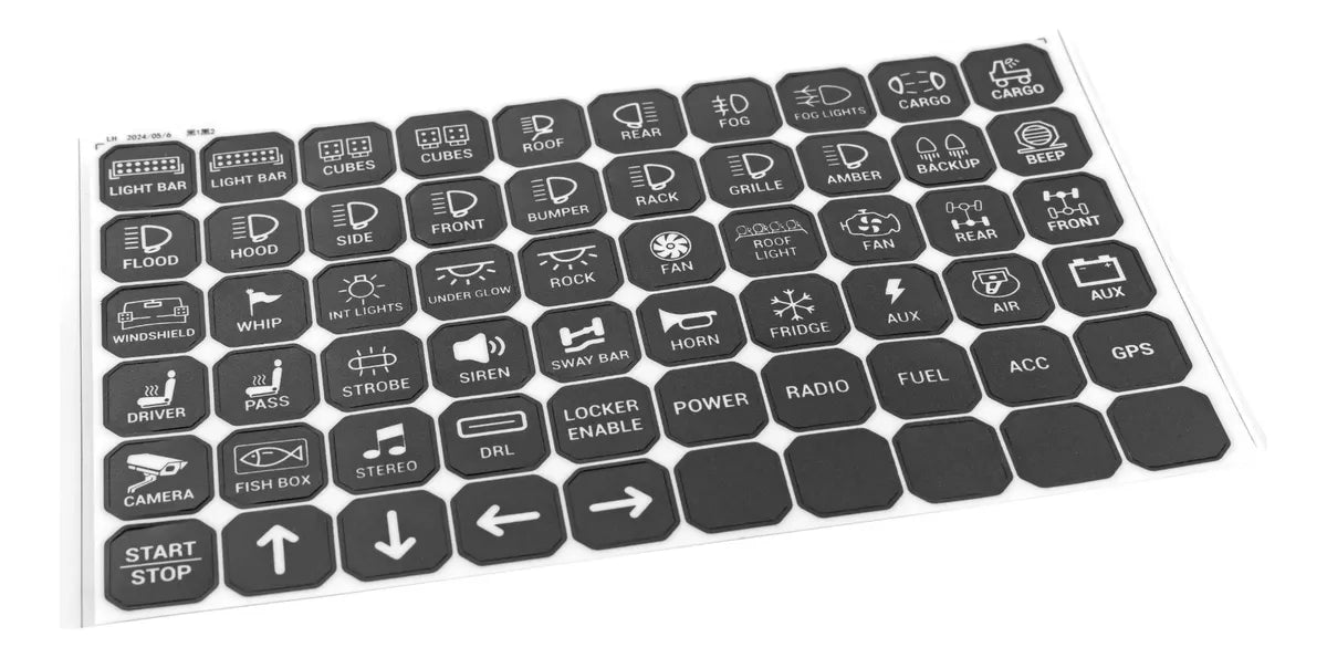 Panel De Interruptores Retro 4 Bandas Rgb Multifuncional