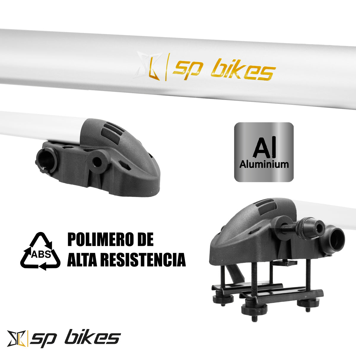 RACK PORTABICICLETA ALUMINIO PARA TECHO UNIVERSAL