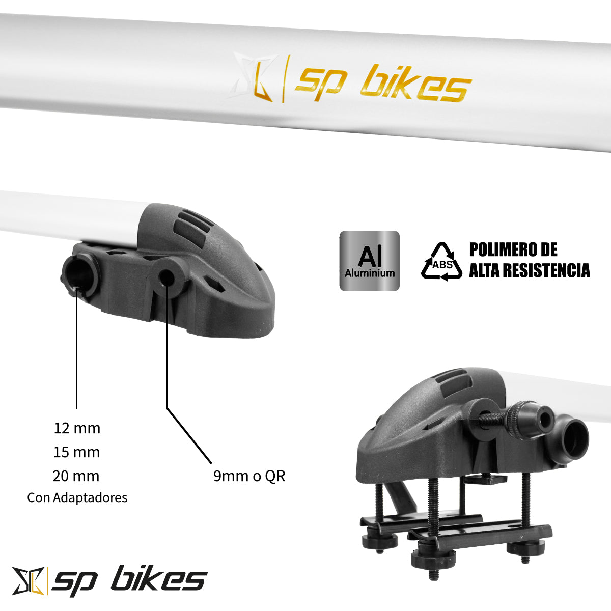 RACK PORTABICICLETA ALUMINIO PARA TECHO UNIVERSAL
