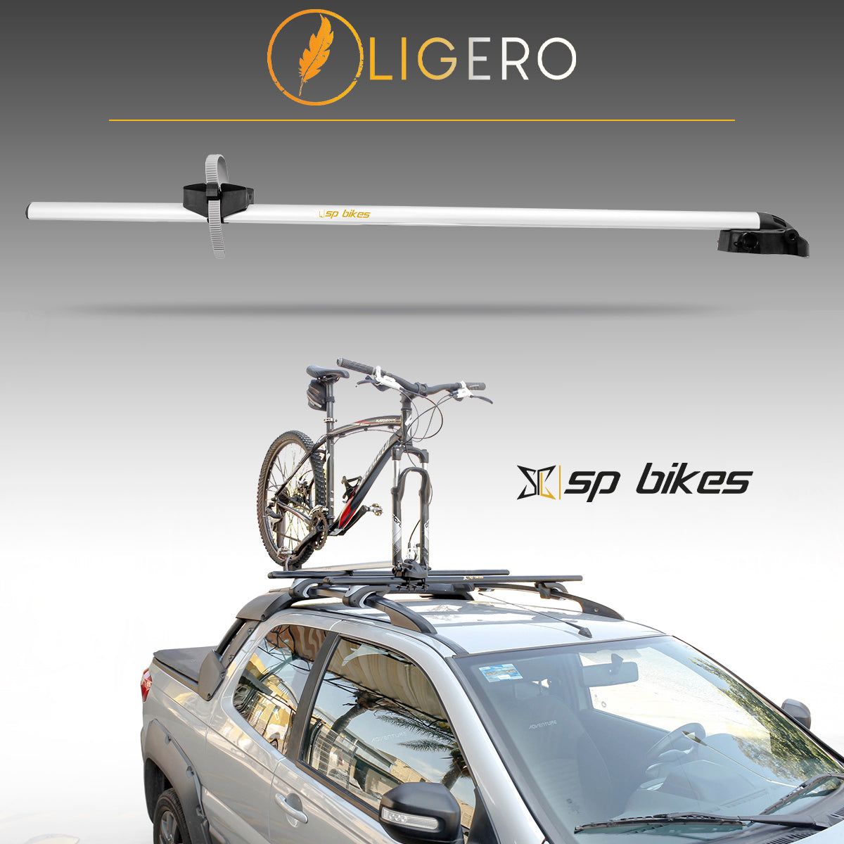 RACK PORTABICICLETA ALUMINIO PARA TECHO UNIVERSAL