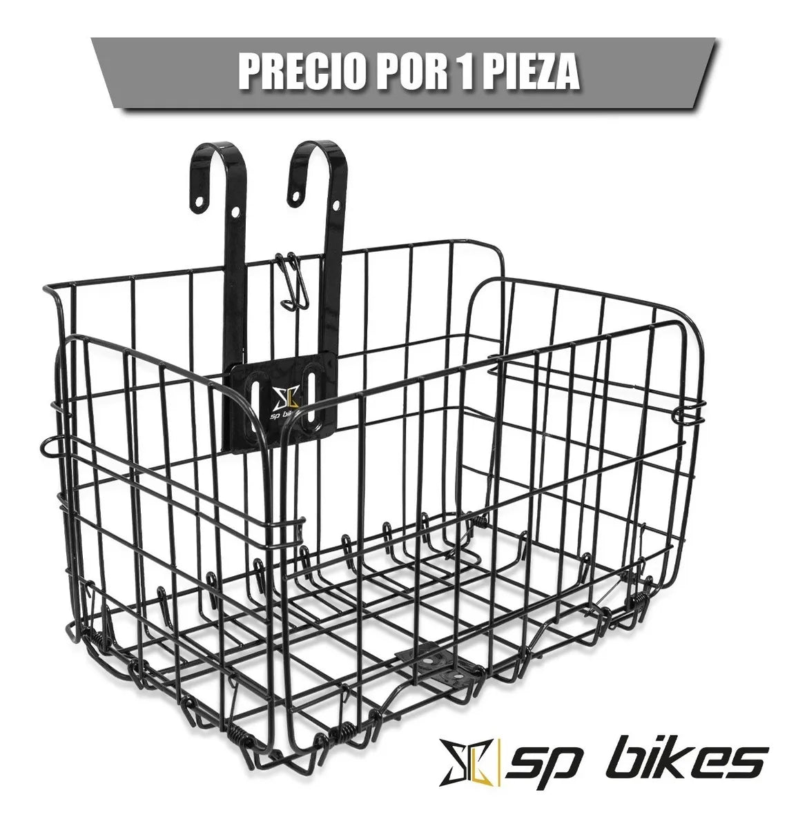 Canasta Para Bicicleta Acero Desmontable Grande Carga 10 Kg