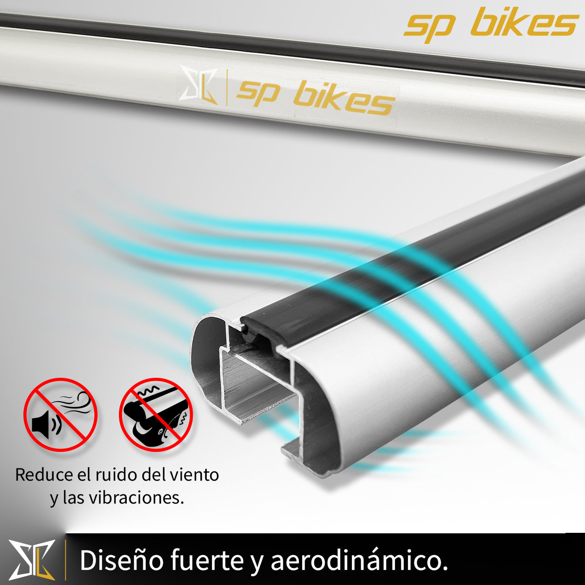 BARRAS TRANSVERSALES PORTAEQUIPAJE SP BIKES C/LLAVE 135CM