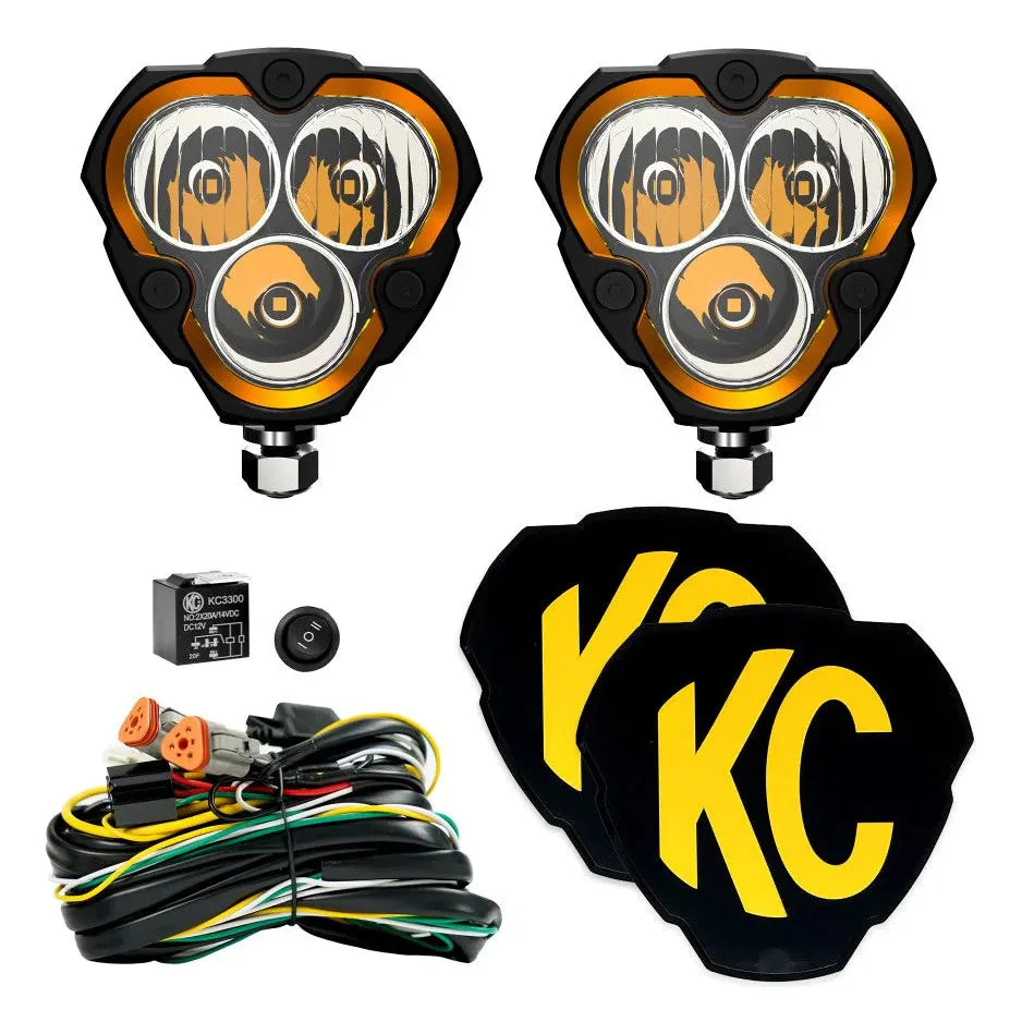 Faros Kc Hilites Flex Era 3 Combo Todoterreno Sys Herma