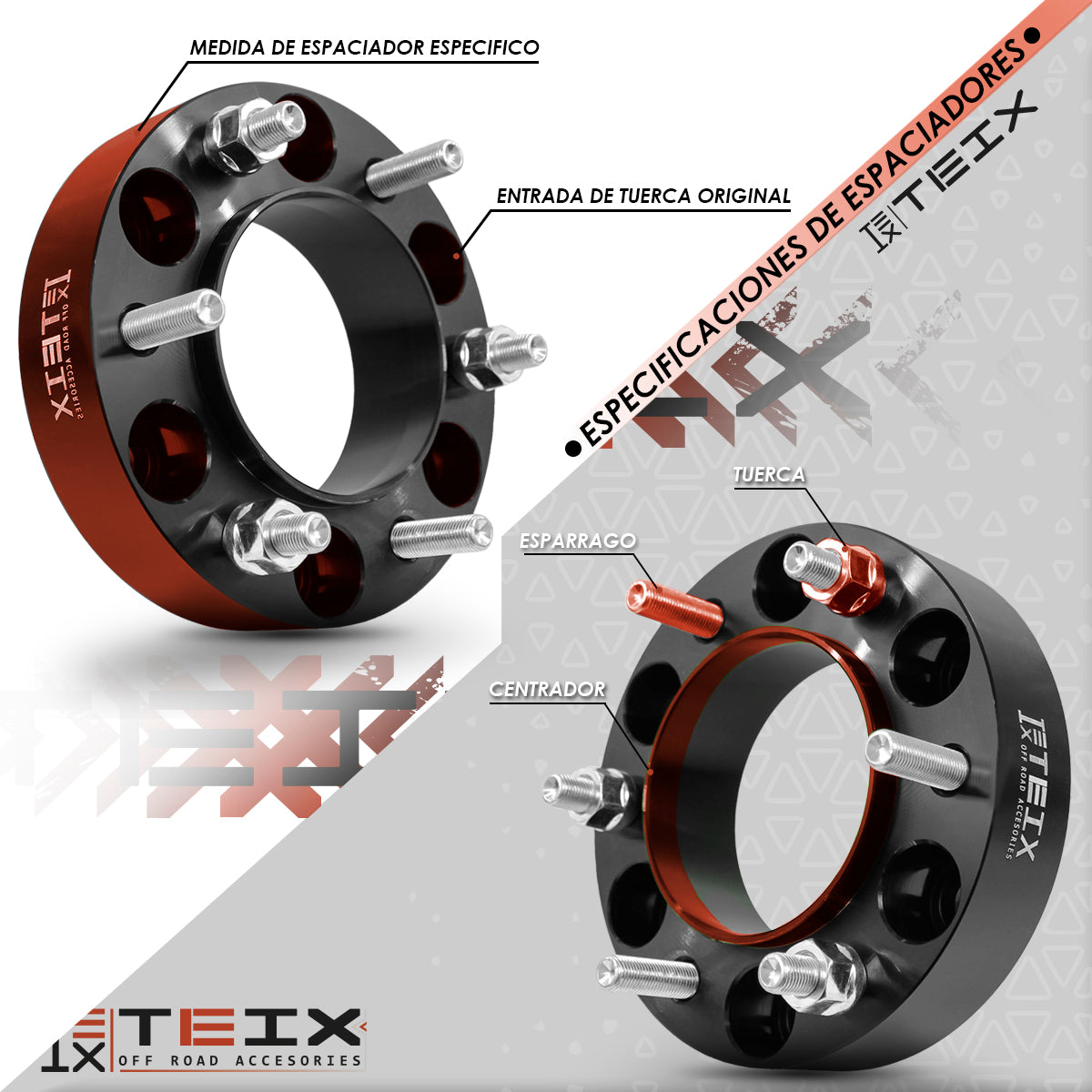 KIT ESPACIADORES 1.5" 5/120.65 CB 70.3MM 12X1.5