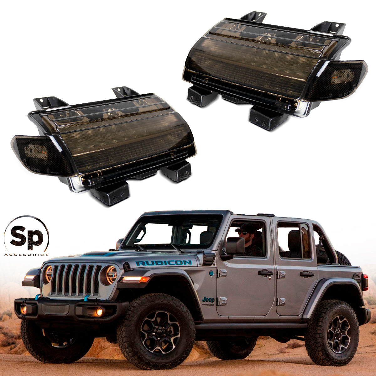 LUZ LED DE CANTONERA DIRECCIONAL AHUMADA DRL JEEP WRANGLER JL 2018-2024