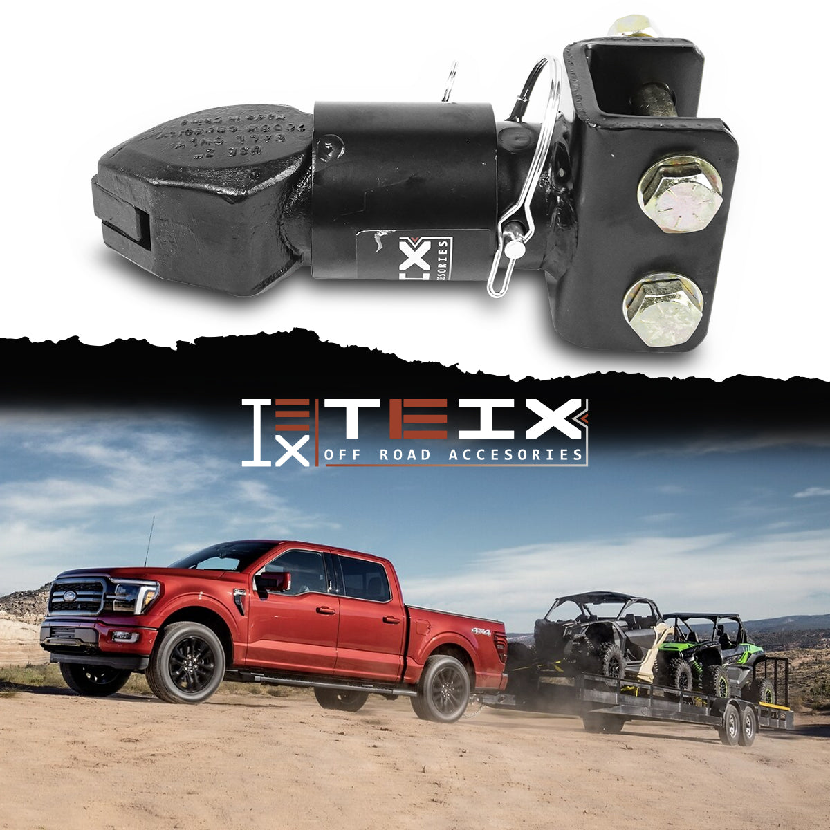 ACOPLADOR RECEPTOR TIRON COPLE CONCHA JALON 2 TORNILLOS PUNTA 7000LBS BOLA 2" TEIX