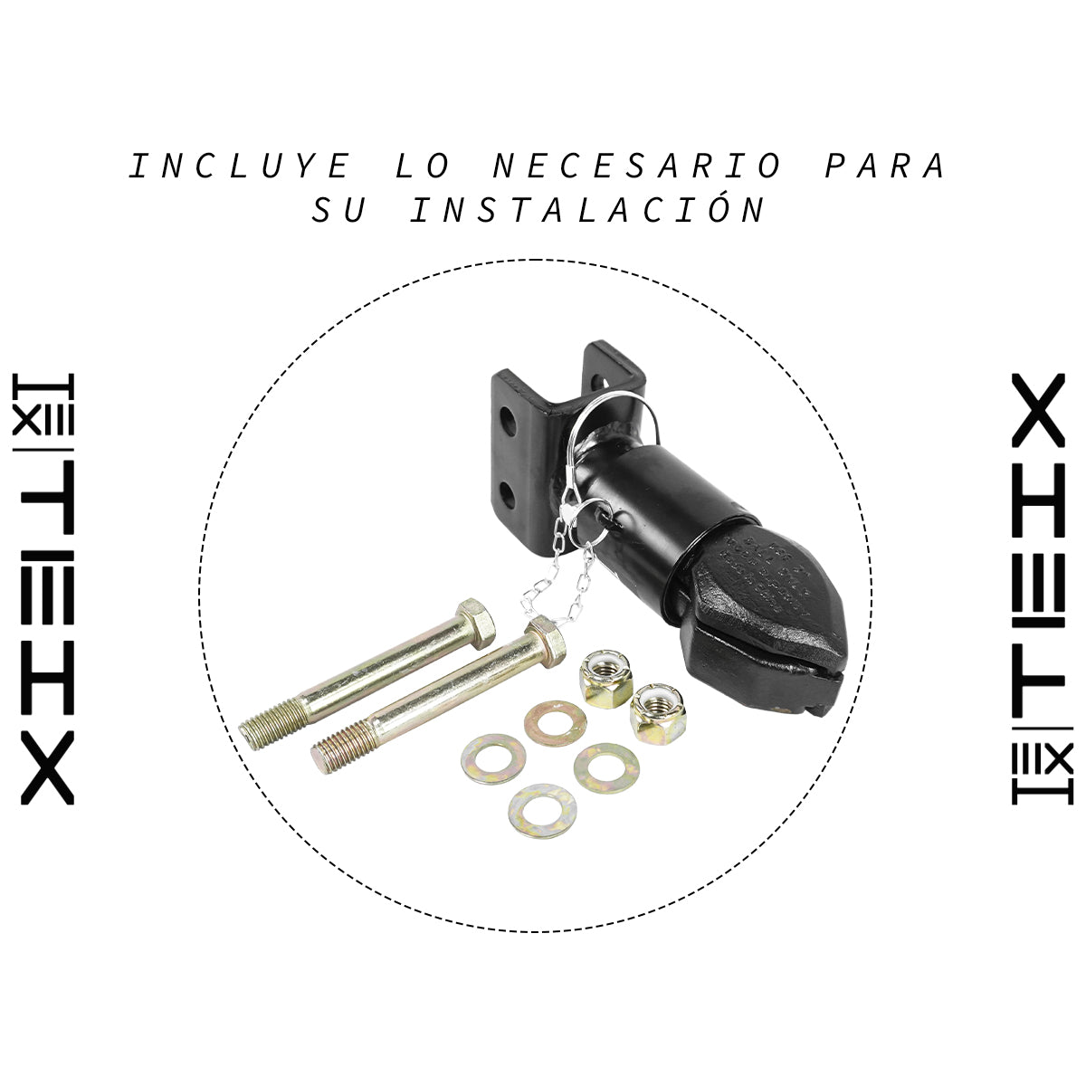 ACOPLADOR RECEPTOR TIRON COPLE CONCHA JALON 2 TORNILLOS PUNTA 7000LBS BOLA 2" TEIX