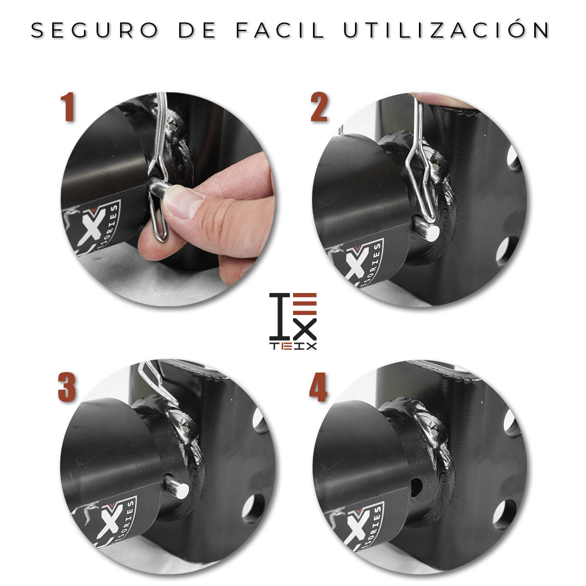 ACOPLADOR RECEPTOR TIRON COPLE CONCHA JALON 2 TORNILLOS PUNTA 7000LBS BOLA 2" TEIX