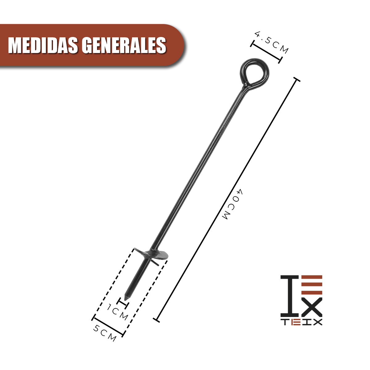 ANCLAJE ESTACA BASTON PARA TIERRA TEIX OFF ROAD