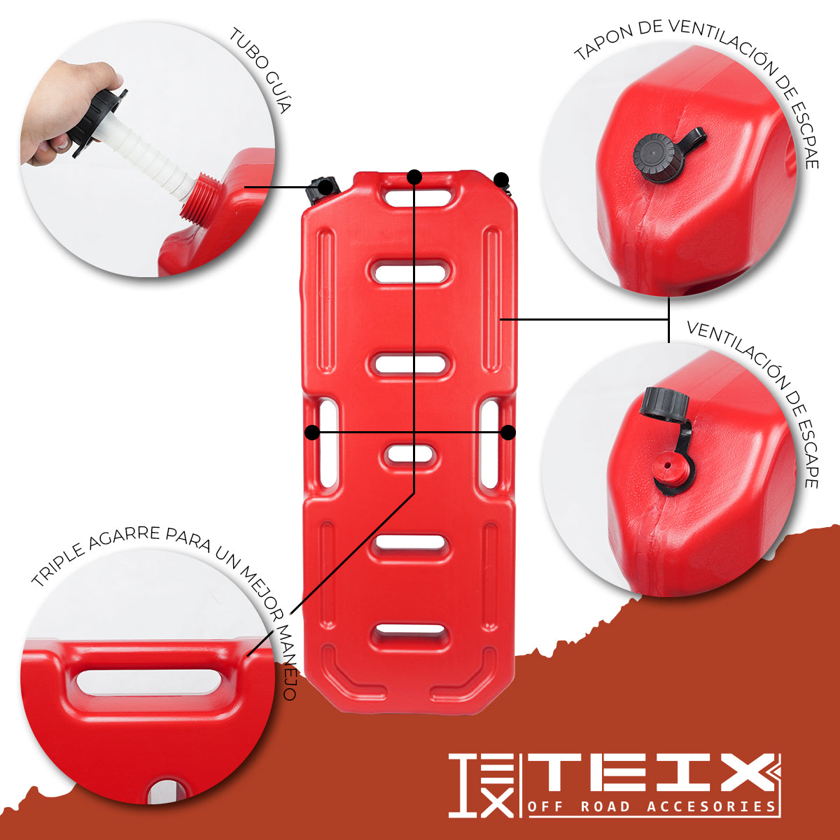 TANQUE DE GASOLINA 20 LITROS LATERAL TEIX