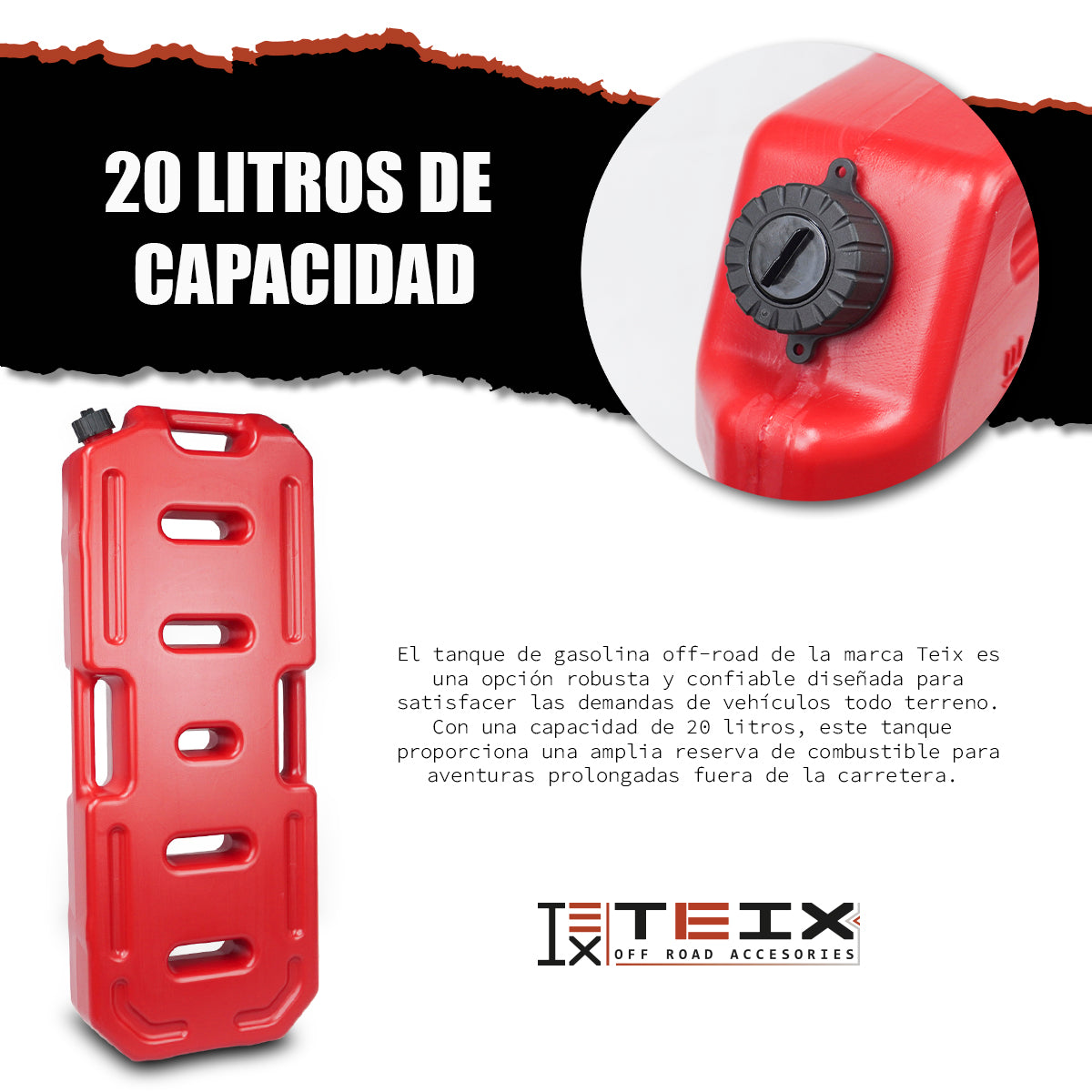 TANQUE DE GASOLINA 20 LITROS LATERAL TEIX