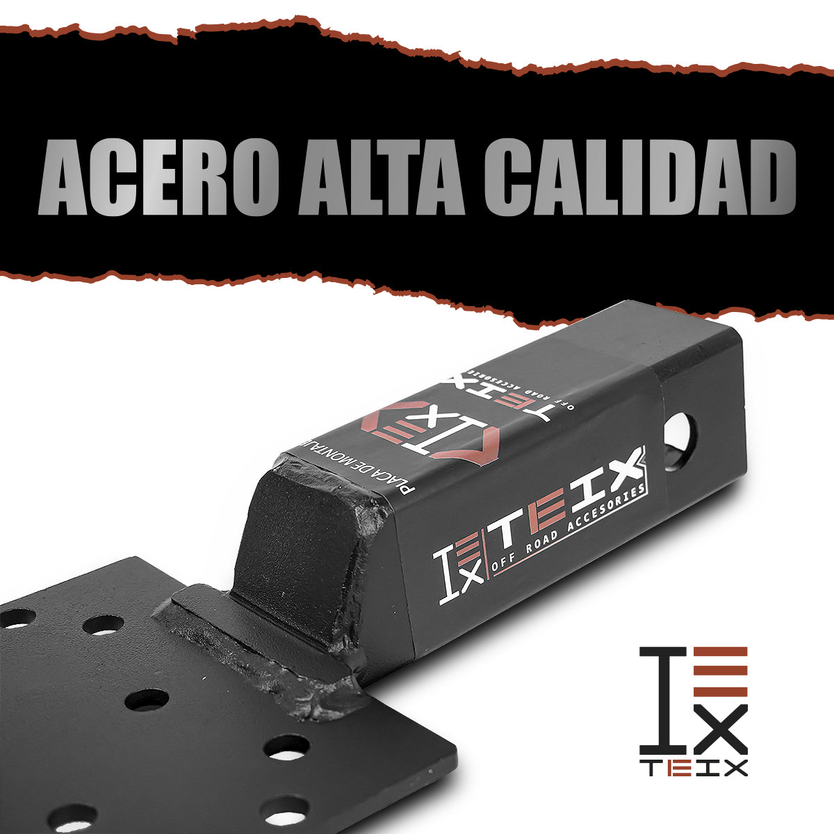 BASE METALICA PLACA WINCH PARA TIRON 2" TEIX