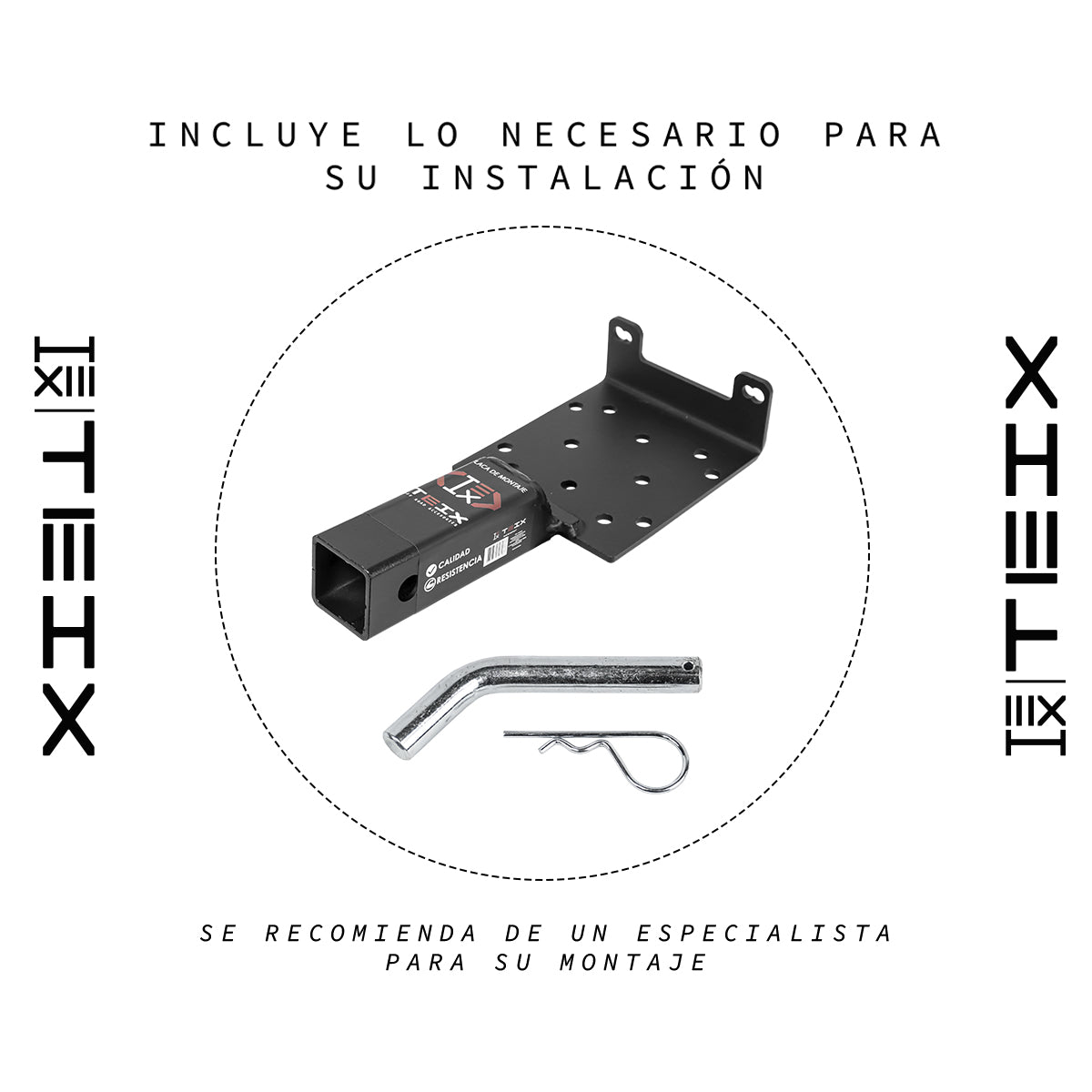 BASE METALICA PLACA WINCH PARA TIRON 2" TEIX