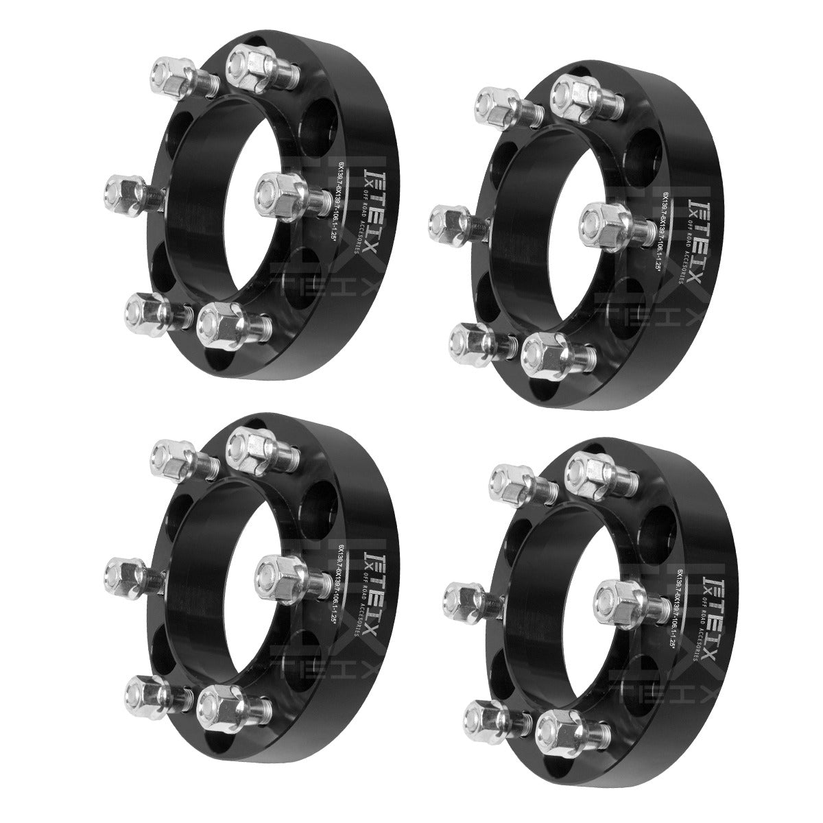 Kit Espaciadores Toyota Tacoma 2005-2021/ Toyota Hilux 2005-2021/ Toyota FJ Crusier 2007-2014 1.25 PuLG 6/139 Llanta (CENTRADOR)