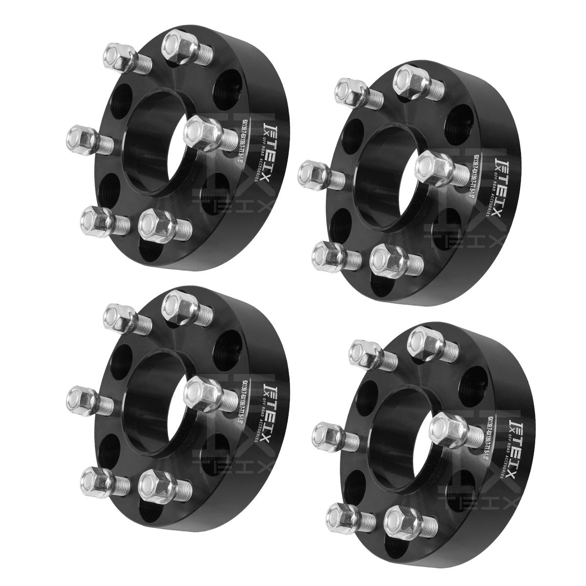 KIT ESPACIADORES 1.5" 6X139.7 LLANTA CB77.8 14X1.5 PARA RAM 1500 2019-2024/ RAM 1500 TRX 2021-2024