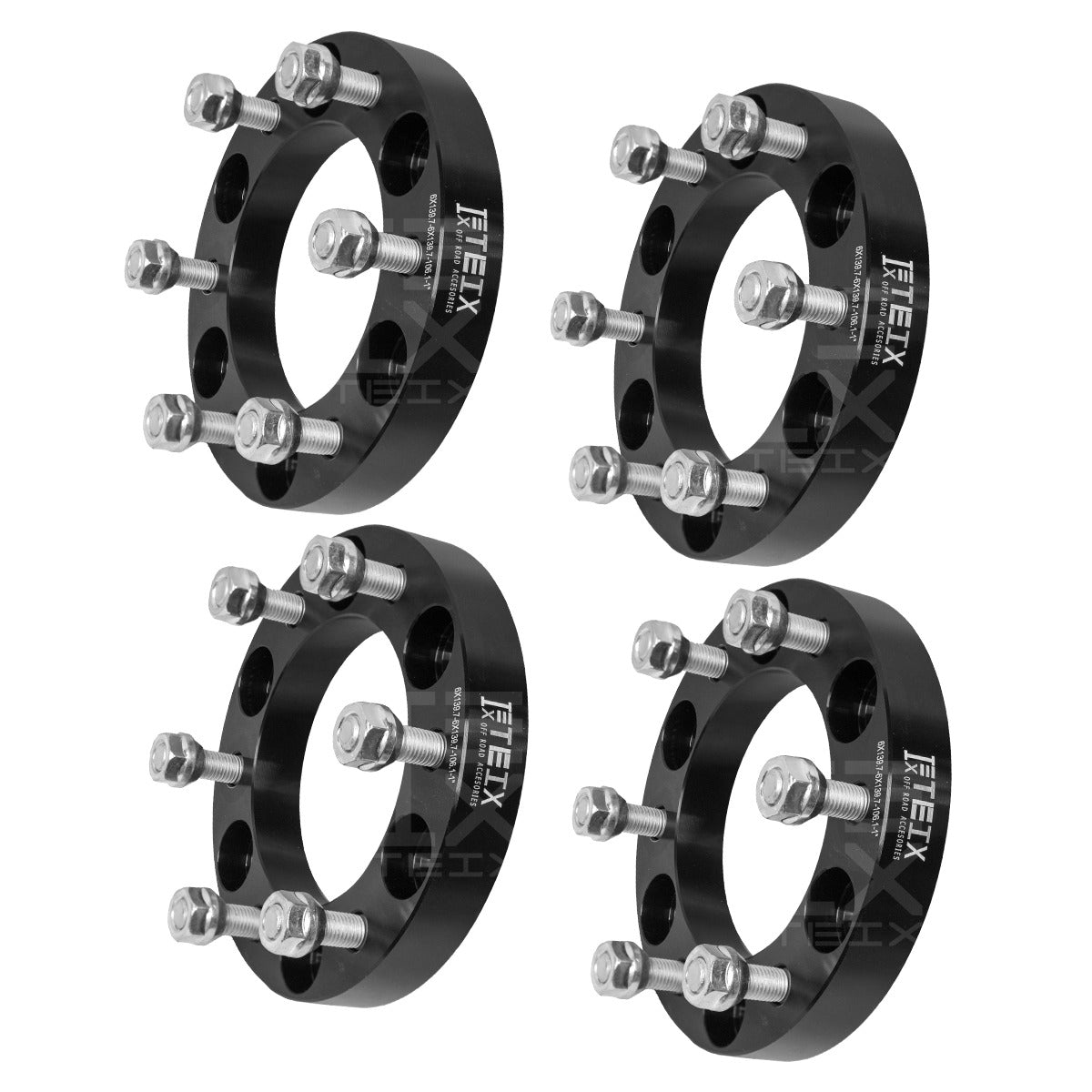 Kit Espaciadores Jac Frison T8 2018-2024/ TOYOTA FJ CRUSIER 2007-2014/ TOYOTA HILUX 2005-2021/ TOYOTA TACOMA 2005-2021 6x139.7 1 PuLG (SIN CENTRADOR)